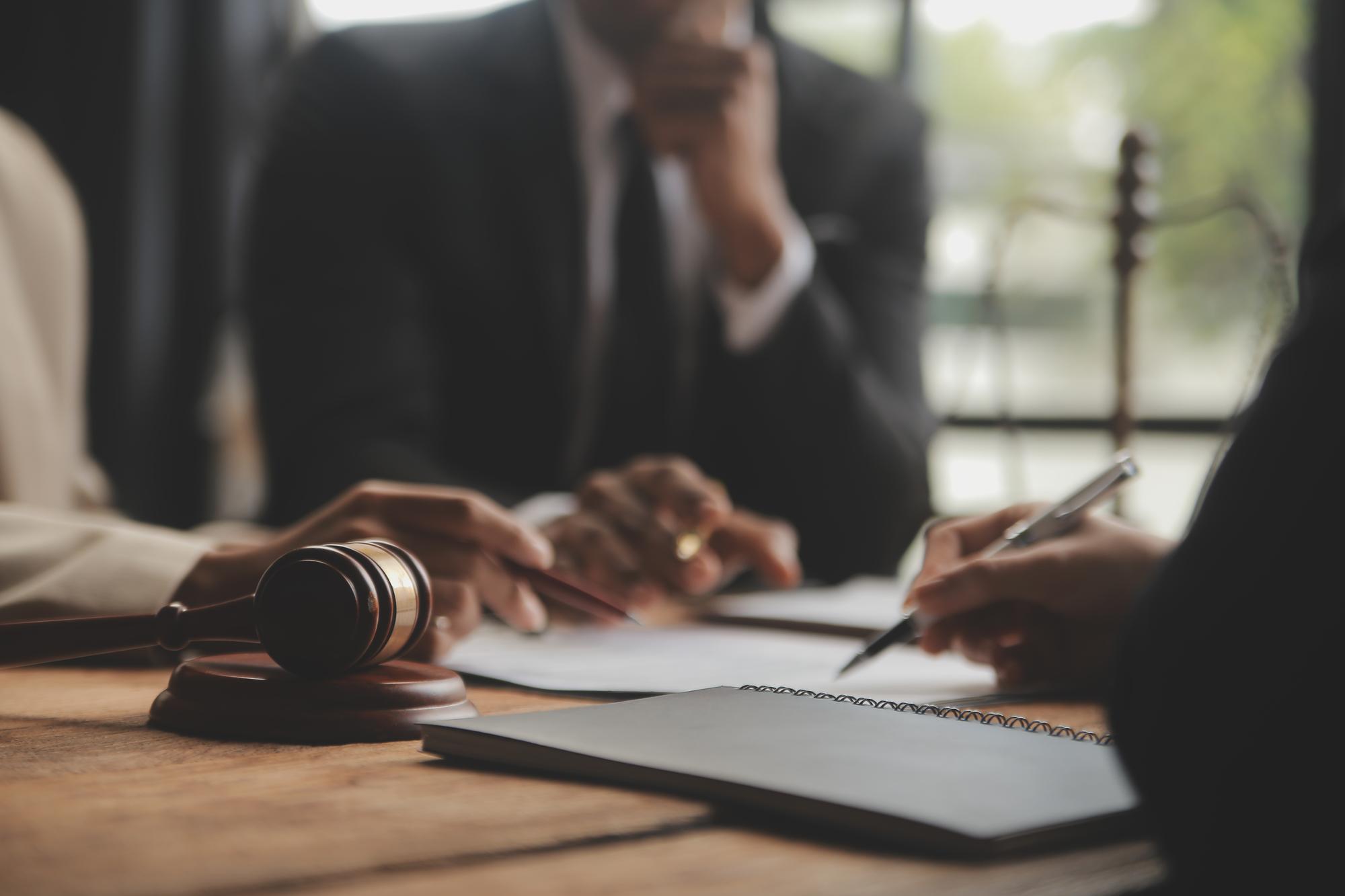 Family law attorney consulting clients on inheritance and estate planning matters